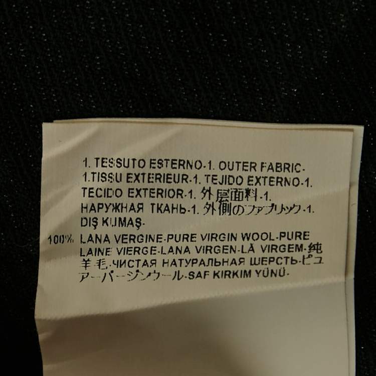 Pre Owned Versace Collection Black Wool Blazer 5XL