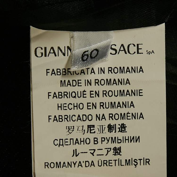 Pre Owned Versace Collection Black Wool Blazer 5XL