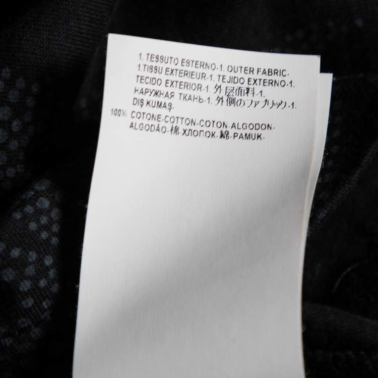 Pre Owned Versace Collection Midnight Blue Printed Cotton Long Sleeve T-Shirt M