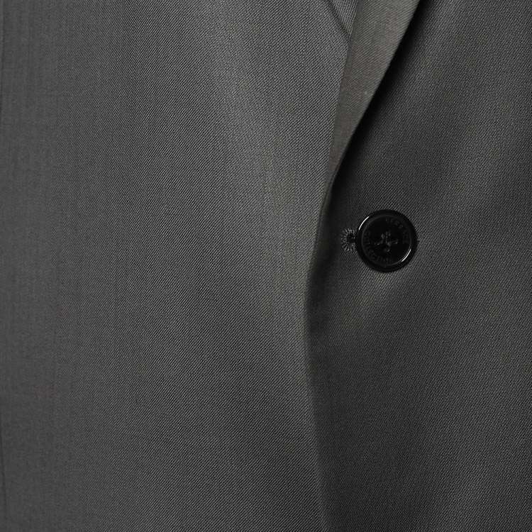 Pre Owned Versace Collection Grey Wool Single Breasted Suit 4XL