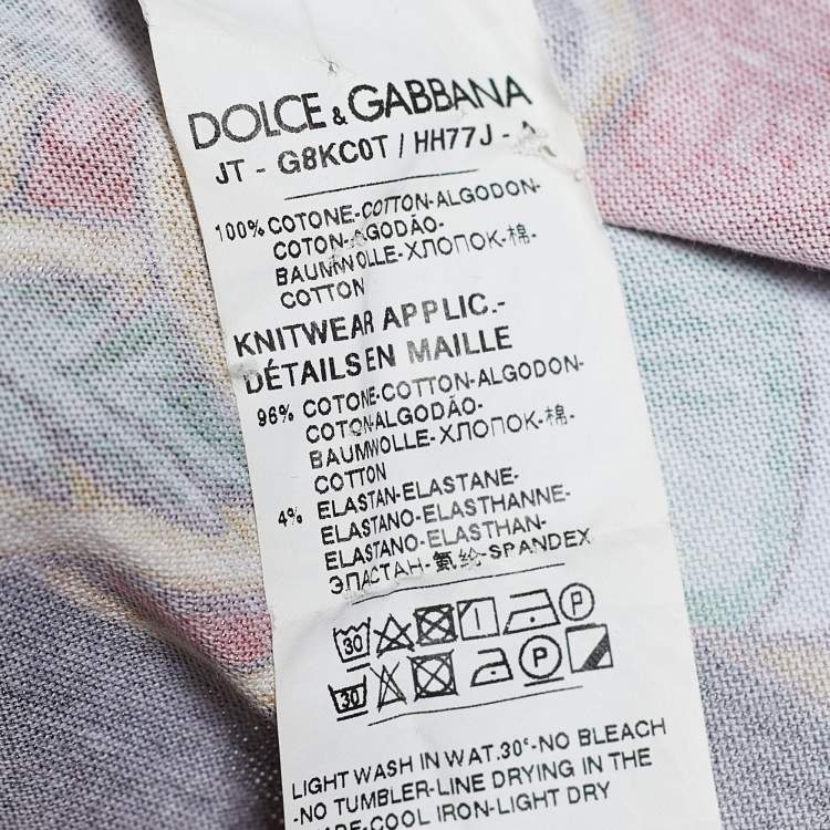 Pre Owned Versace Collection Grey Baroque & Animal Print Jersey T-Shirt XXL