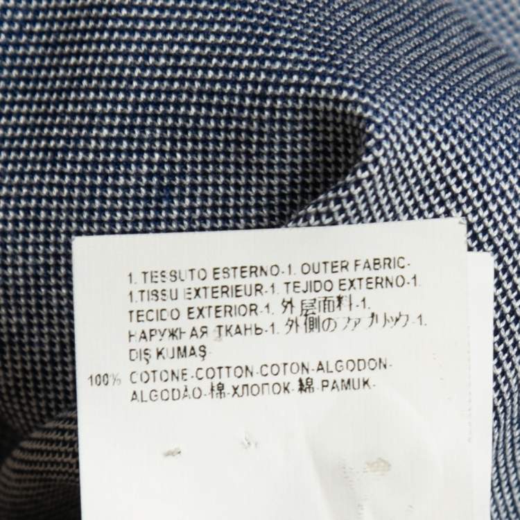 مملوكة مسبقًا Versace Collection Blue Cotton Pique Logo Detail Polo T-Shirt S
