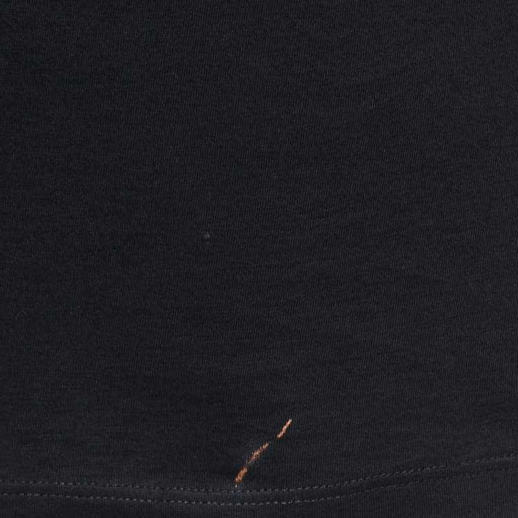 Pre Owned Versace Collection Black Cotton Medusa Embellished T-Shirt S