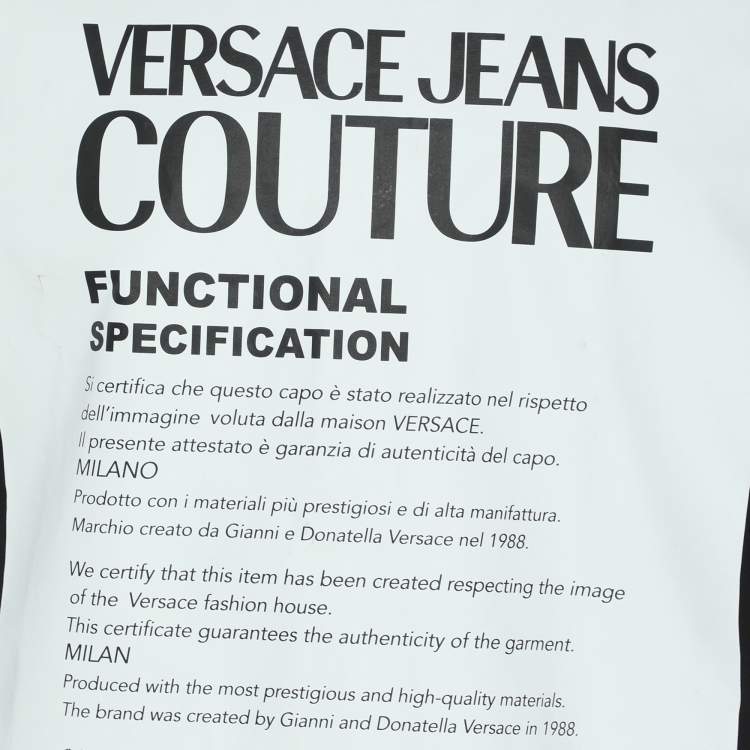Pre Owned Versace Jeans Couture Black Cotton Printed T-Shirt L