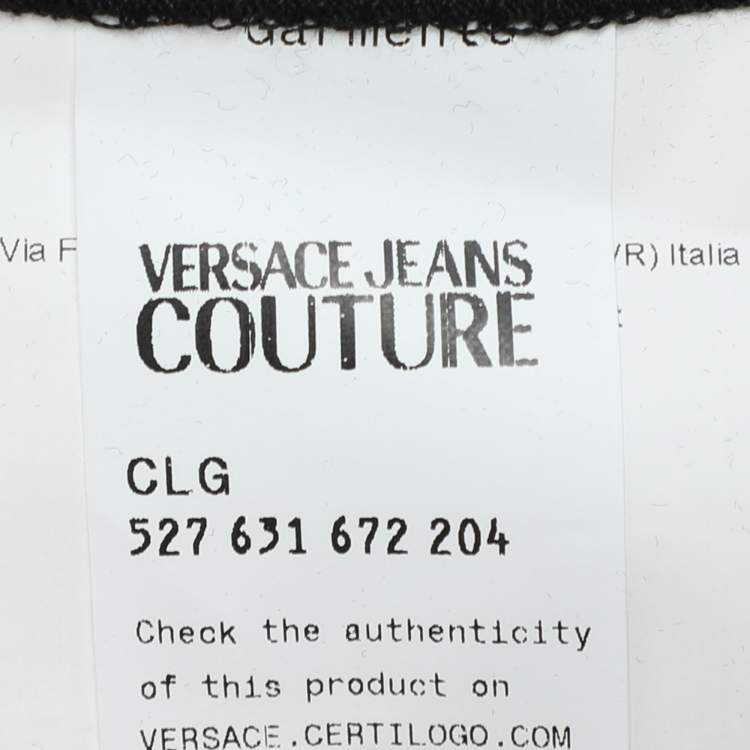 Pre Owned Versace Jeans Couture Black Cotton Printed T-Shirt L