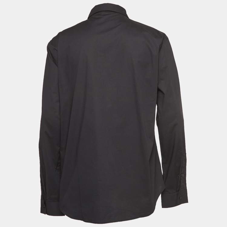 Pre Owned Versace Jeans Couture Black Cotton Long Sleeve Shirt XL