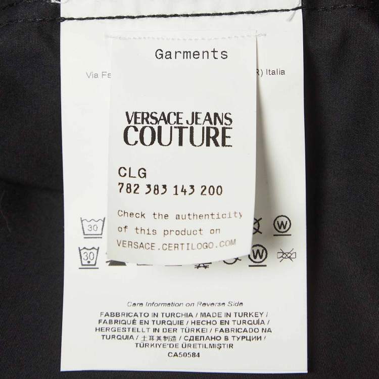 Pre Owned Versace Jeans Couture Black Cotton Long Sleeve Shirt XL