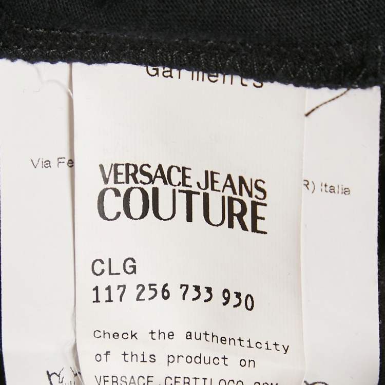 Pre Owned Versace Jeans Couture Black Logo Print Jersey T-Shirt XL