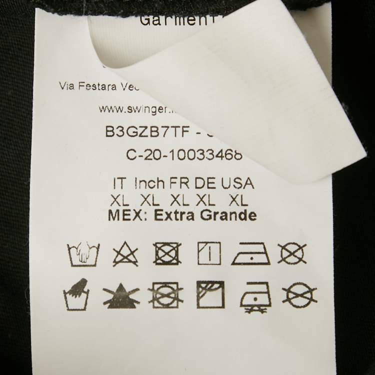 Pre Owned Versace Jeans Couture Black Printed Jersey T-Shirt XL