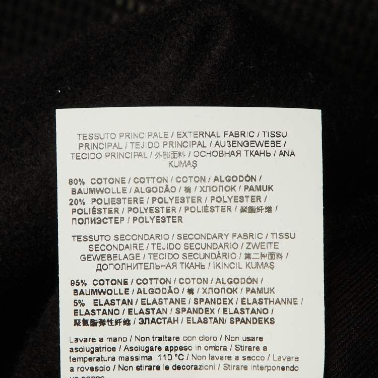 مملوكة مسبقًا Versace Jeans Couture Black Cotton Logo Embroidered Hoodie S