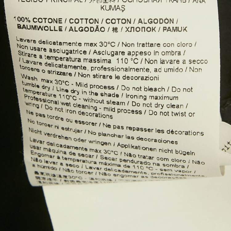 Pre Owned Versace Jeans Couture Black Printed Cotton Shirt XL