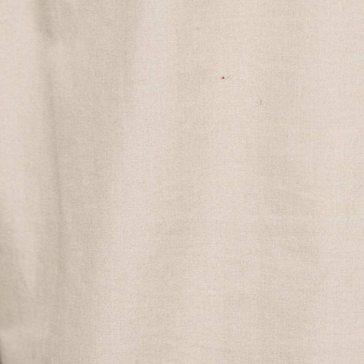 Pre Owned Versace Jeans Couture Beige Cotton Zip Front Shirt XXL