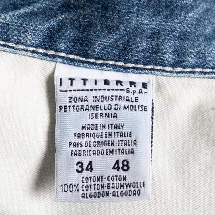 Pre Owned Versace Jeans Couture Vintage Blue Denim High-Rise Jeans Waist 34"