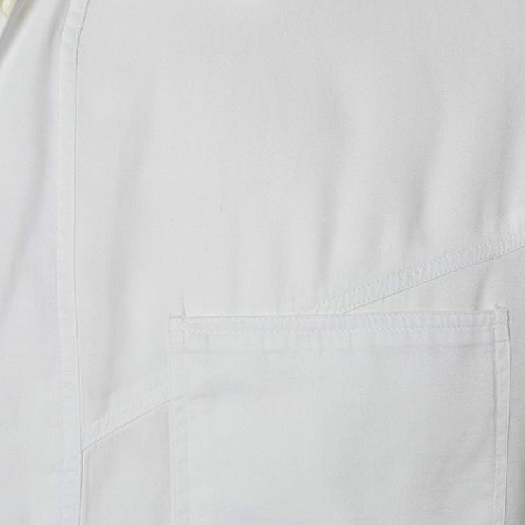 Pre Owned Versace Jeans Couture White Cotton Button Front Shirt L