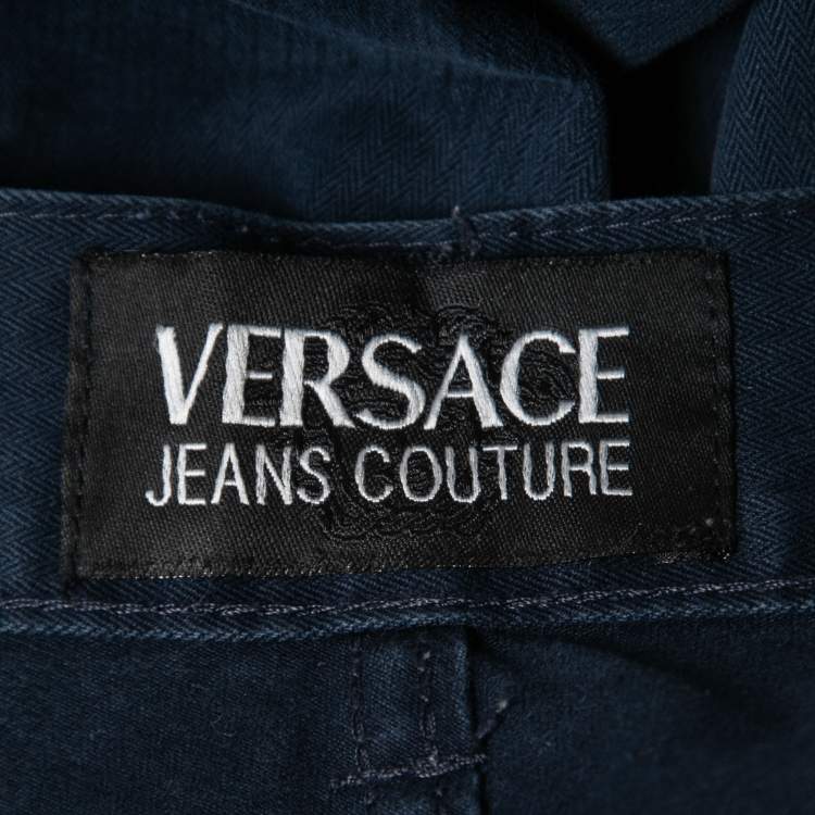 Pre Owned Versace Jeans Couture Dark Blue Cotton Jeans 3XL Waist 40"