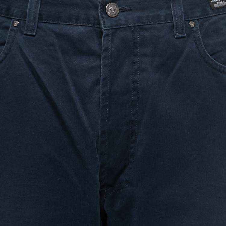 Pre Owned Versace Jeans Couture Dark Blue Cotton Jeans 3XL Waist 40"