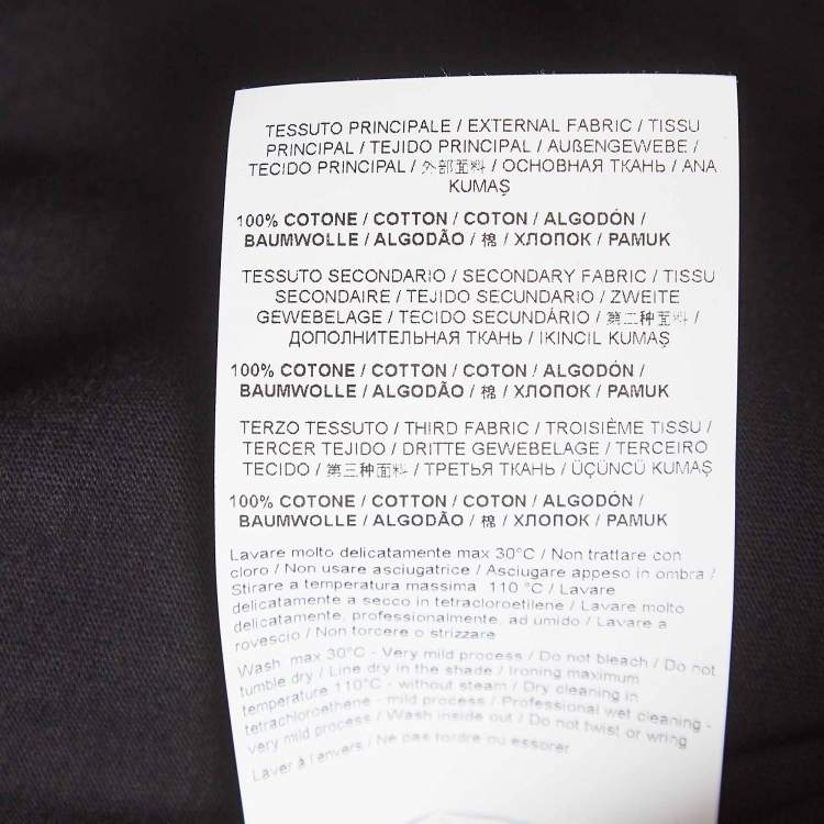Pre Owned Versace Jeans Couture Black Printed Cotton Crew Neck T-Shirt M