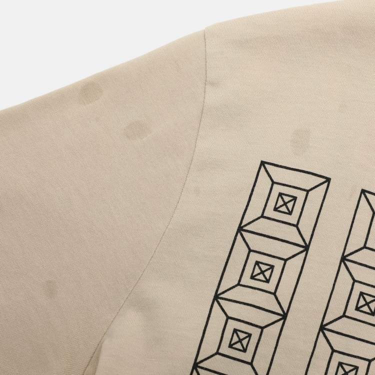Pre Owned Versace Jeans Beige Cotton T-Shirt M