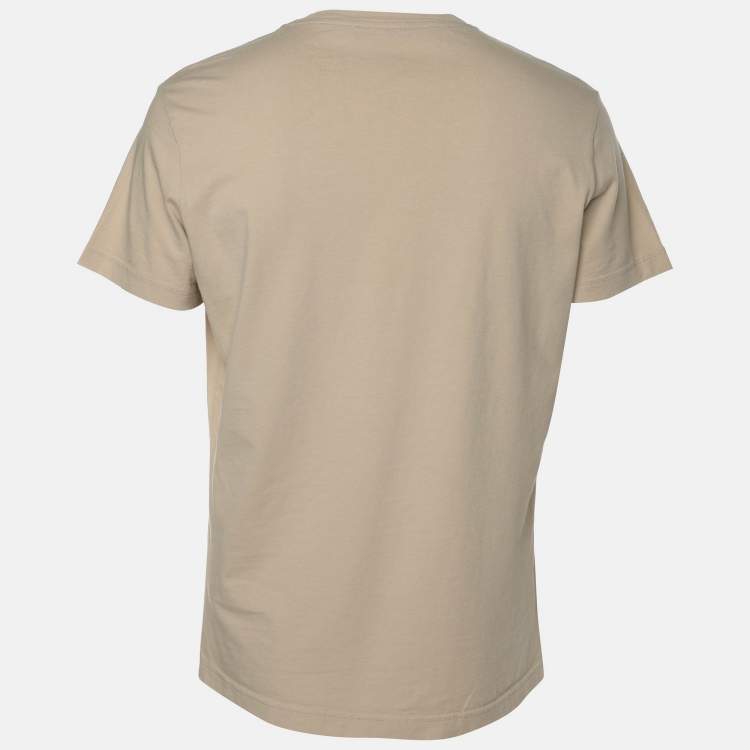 Pre Owned Versace Jeans Beige Cotton T-Shirt M