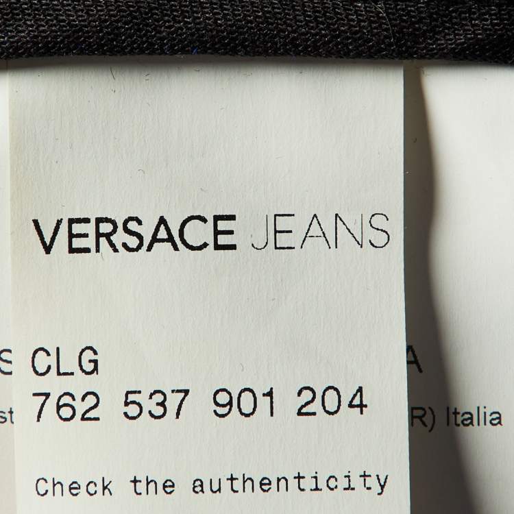 Pre Owned Versace Jeans Blue Cotton Blend Button Front Jacket L