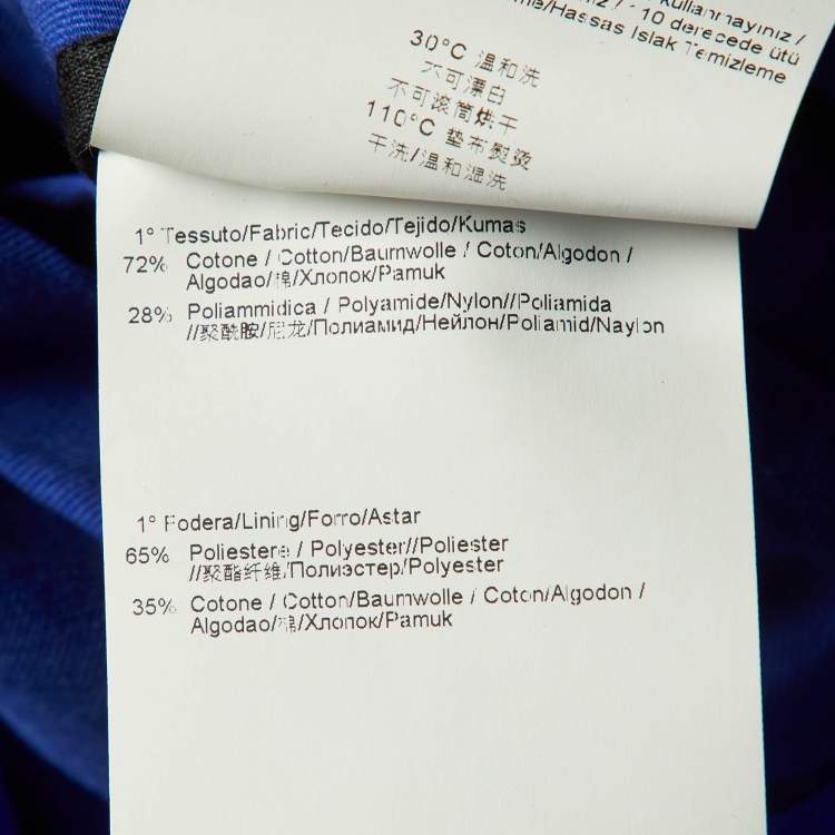 Pre Owned Versace Jeans Blue Cotton Blend Button Front Jacket L