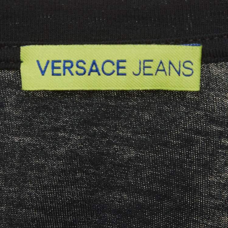 مملوكة مسبقًا Versace Jeans Black Jersey Crewneck T-Shirt XL