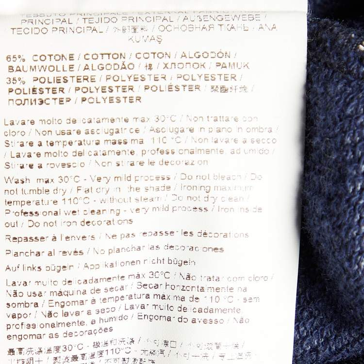 مملوكة مسبقًا Versace Jeans Blue Printed Knit Zip Front Jacket M