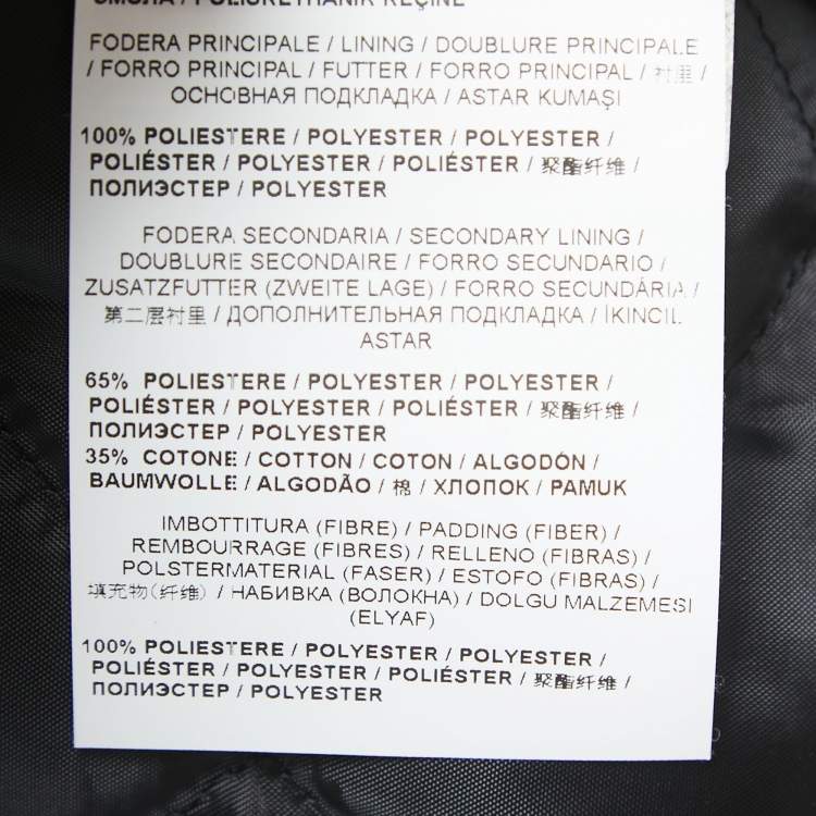 Pre Owned Versace Jeans Black Striped Wool Blend Button Front Varsity Jacket L