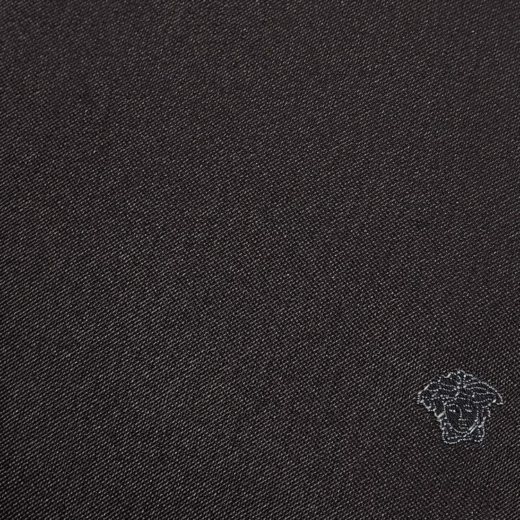 Pre Owned Versace Black Medusa Embroidered Silk 2-Pack Ties