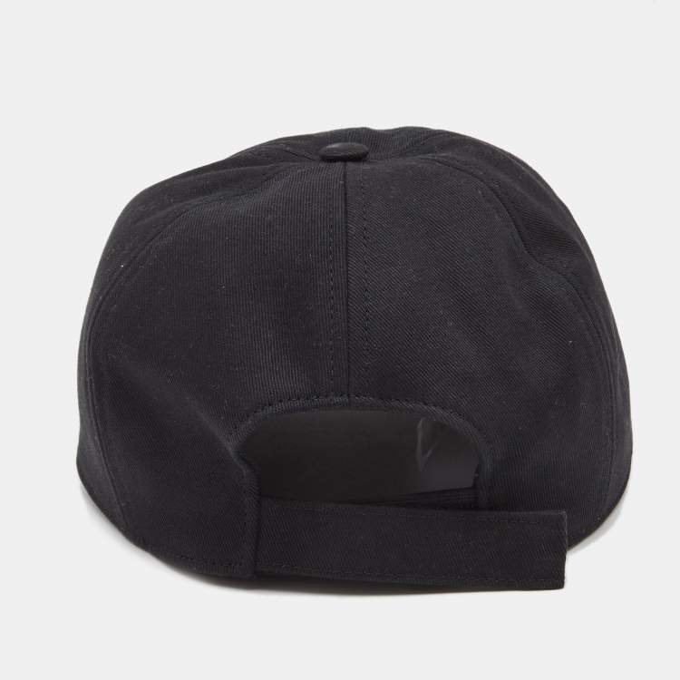 Pre Owned Versace Black Medusa Embroidered Cotton Canvas Baseball Cap 