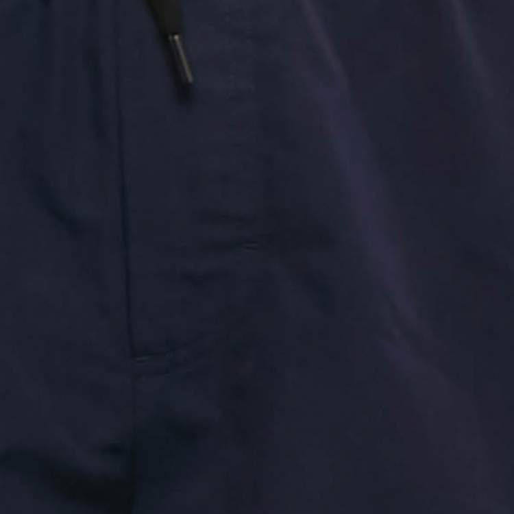 Pre Owned Versace Navy Blue Cotton Poplin Pocket Detail Shorts S