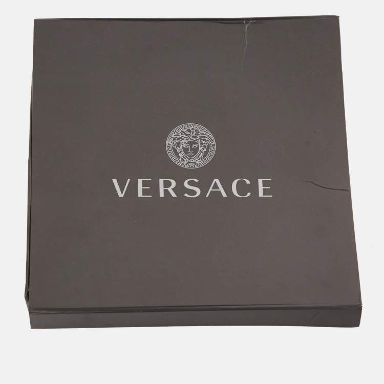 Pre Owned Versace Black Medusa Embroidery Cotton Taylor Fit T-Shirt L