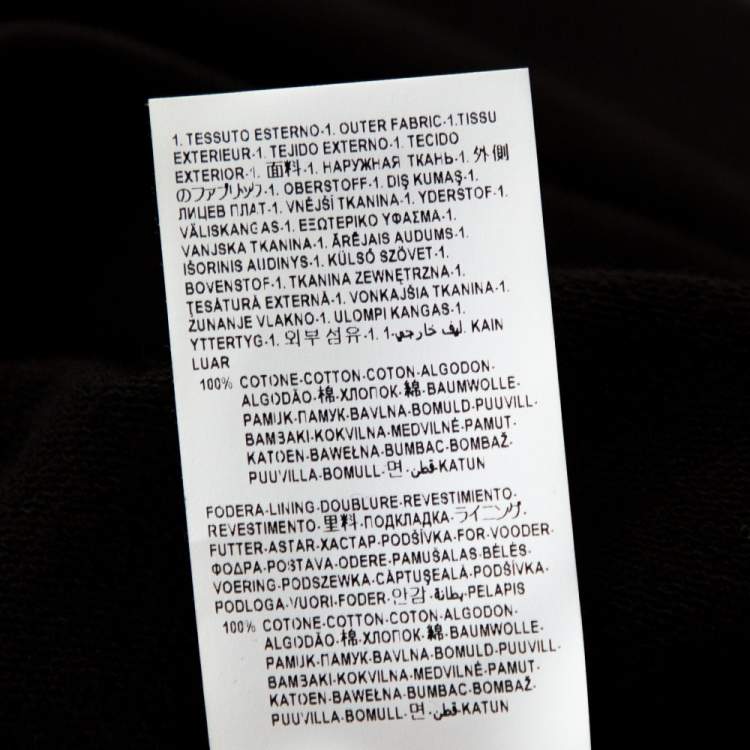 Pre Owned Versace Black & Yellow Baroque Print Cotton Hoodie XL