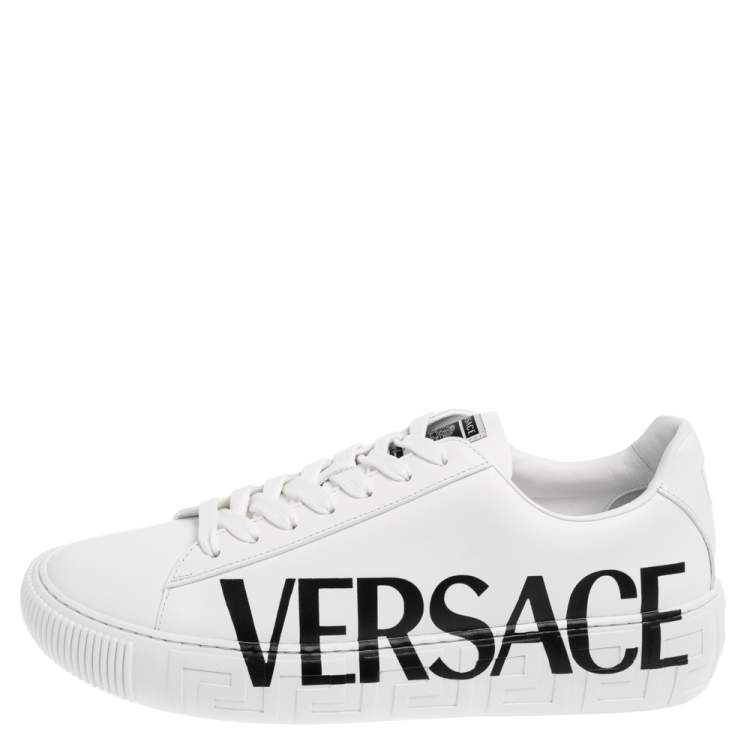 Versace Greca Low Top Sneaker White/ Blue