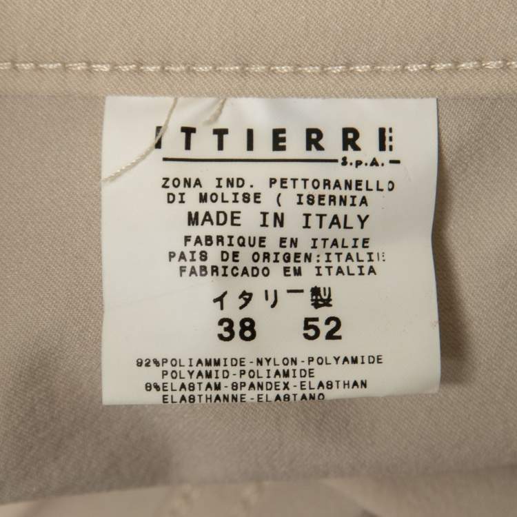 مملوكة مسبقًا Versace Signature Beige Stretch Knit Jeans XL Waist 36"