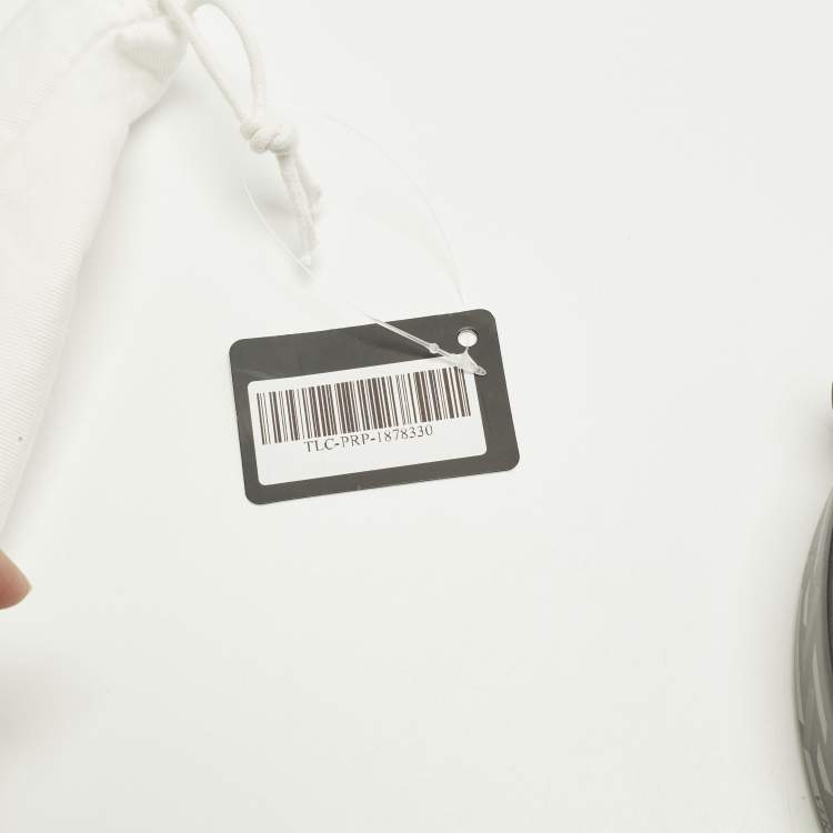 Pre Owned Versace Medusa Head 85CM Black/Grey La Greca Print Leather Belt 