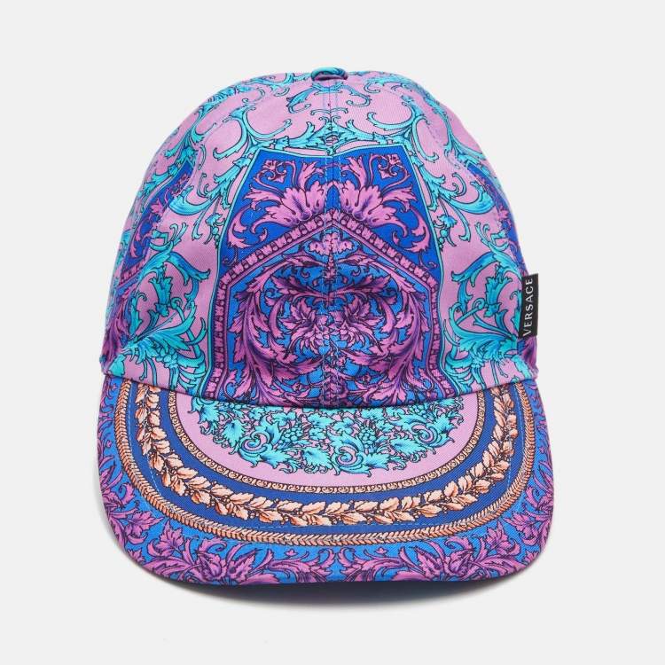 Versace Pink Baroque Print Silk Baseball Cap Versace | TLC