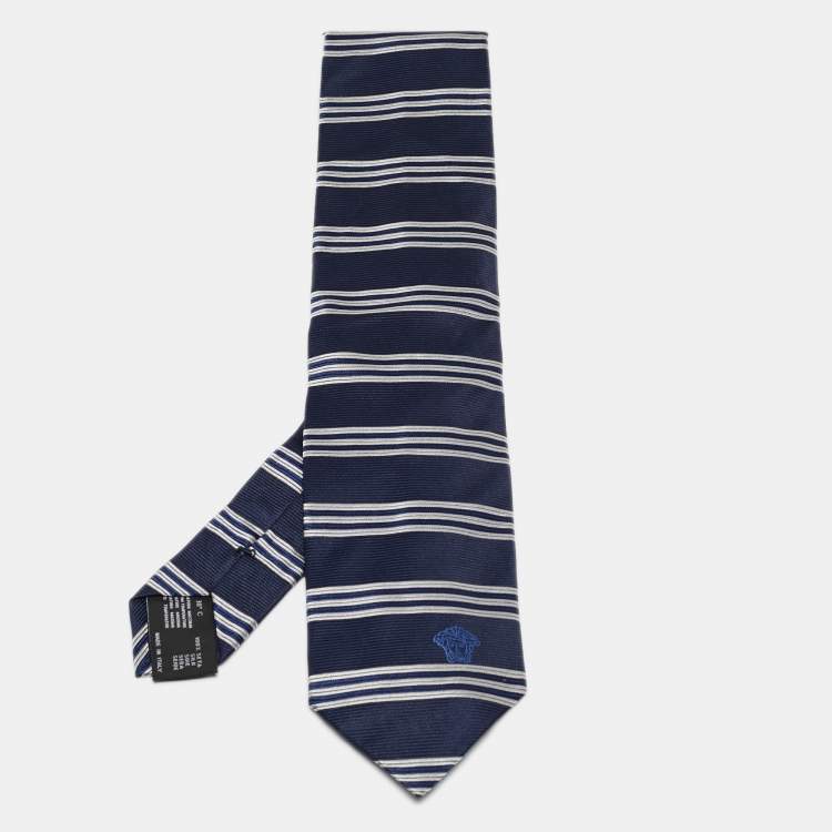 Versace Stripe Silk Tie shops