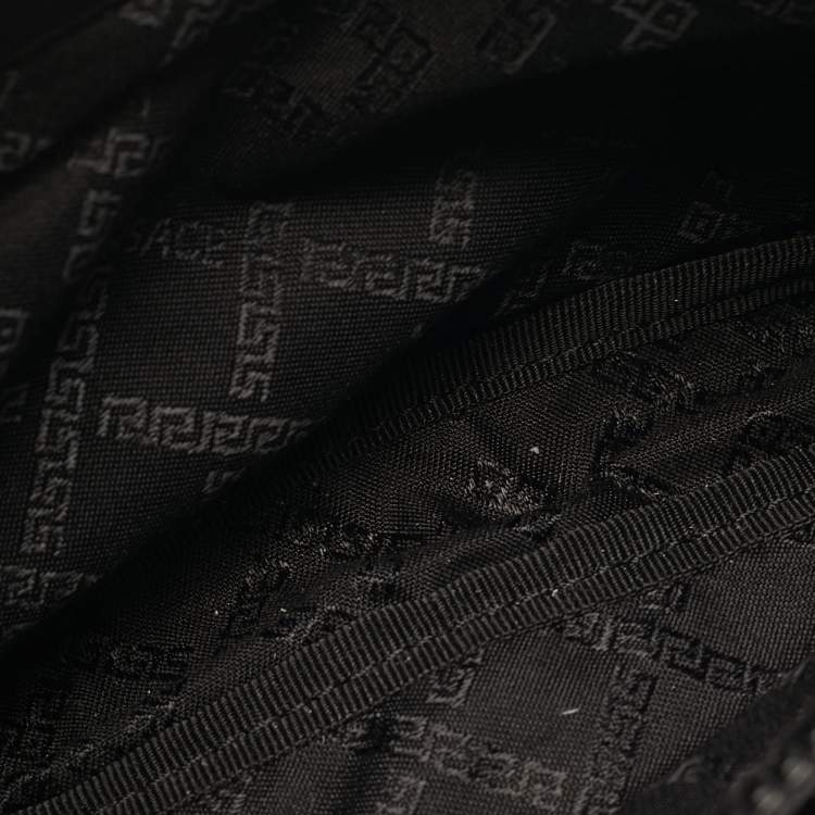 مملوكة مسبقًا Versace La Medusa Black Nylon Belt Bag