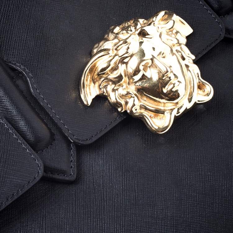 Pre Owned Versace Black Leather Palazzo Empire Tote