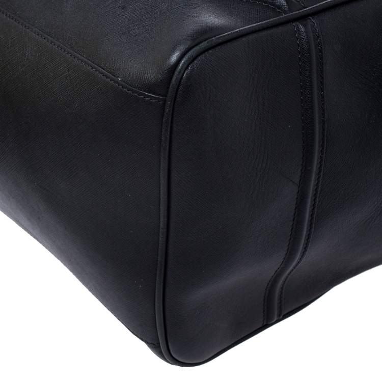 Pre Owned Versace Black Leather Palazzo Empire Tote