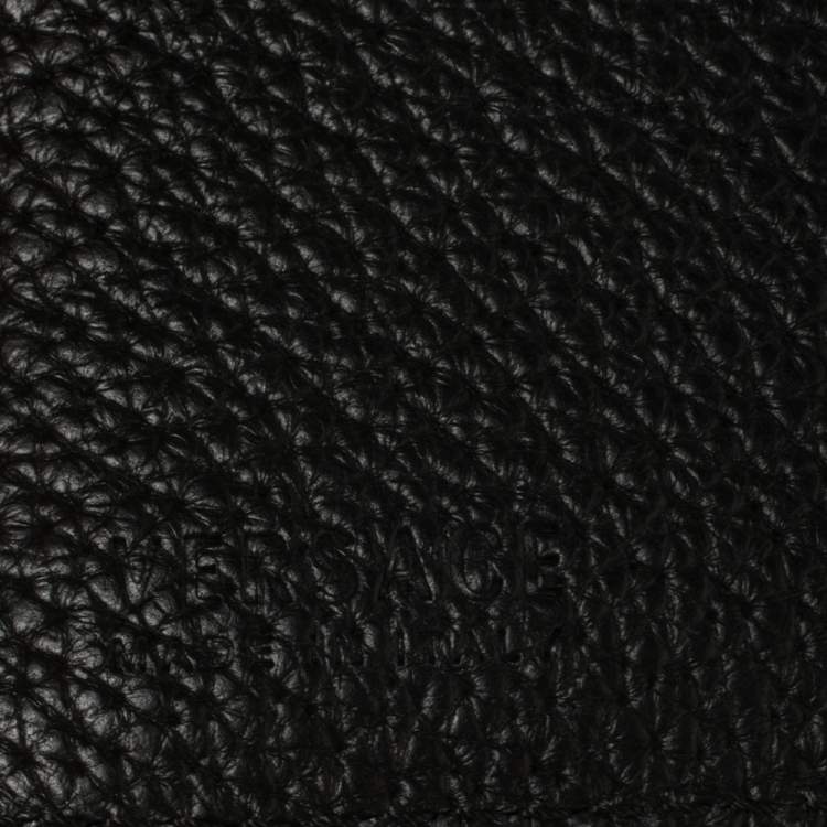 Pre Owned Versace Black Leather Medusa Bifold Wallet