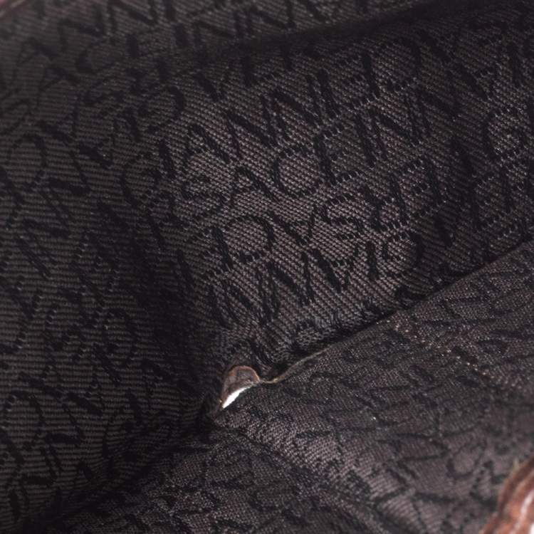 Pre Owned Versace Brown Leather Medusa Bifold Wallet