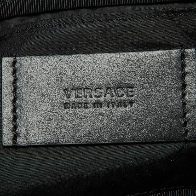 Pre Owned Versace Blue Nylon Belt Bag