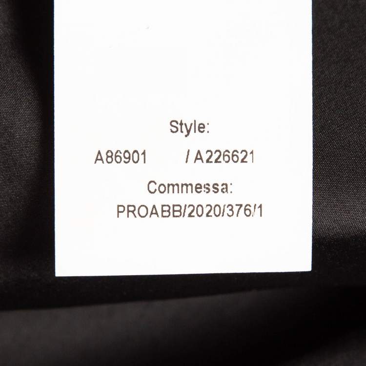 Pre Owned Versace Black Logo Applique Leather and Nylon Blouson Jacket L