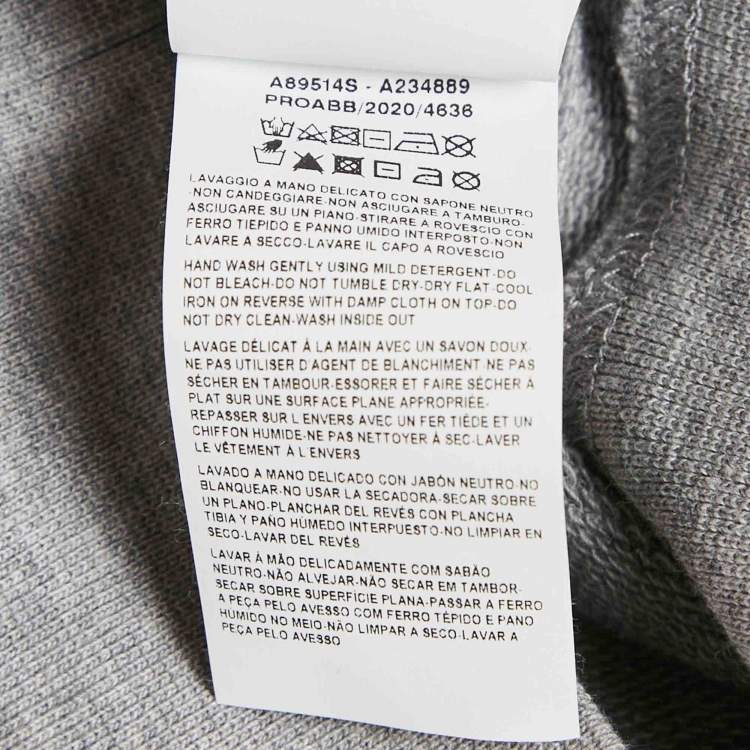 Pre Owned Versace Grey Medusa Print Cotton Knit Hoodie XL