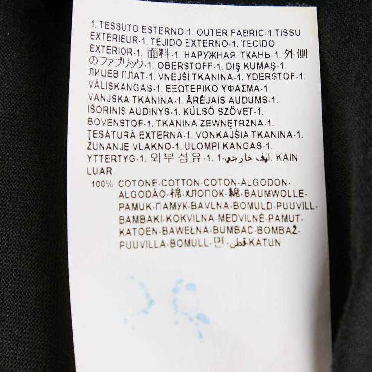 Pre Owned Versace Black  Medusa Embroidered Jersey T-Shirt S
