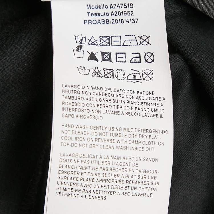 Pre Owned Versace Black  Medusa Embroidered Jersey T-Shirt S