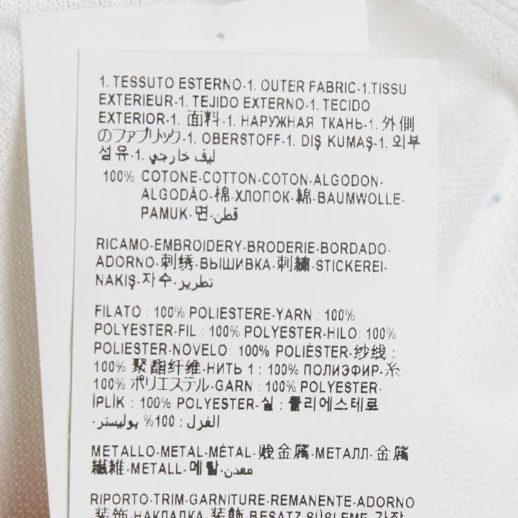 Pre Owned Versace White Medusa Embroidery Pique Cotton Polo T-Shirt XXXL