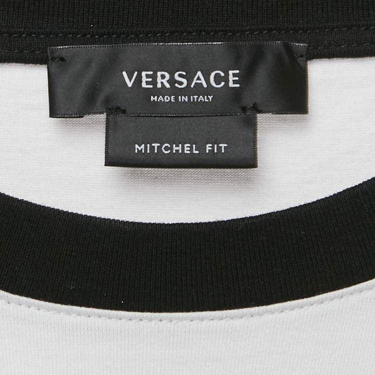 Pre Owned Versace White Graffiti Print Jersey Long Sleeve T-Shirt XL